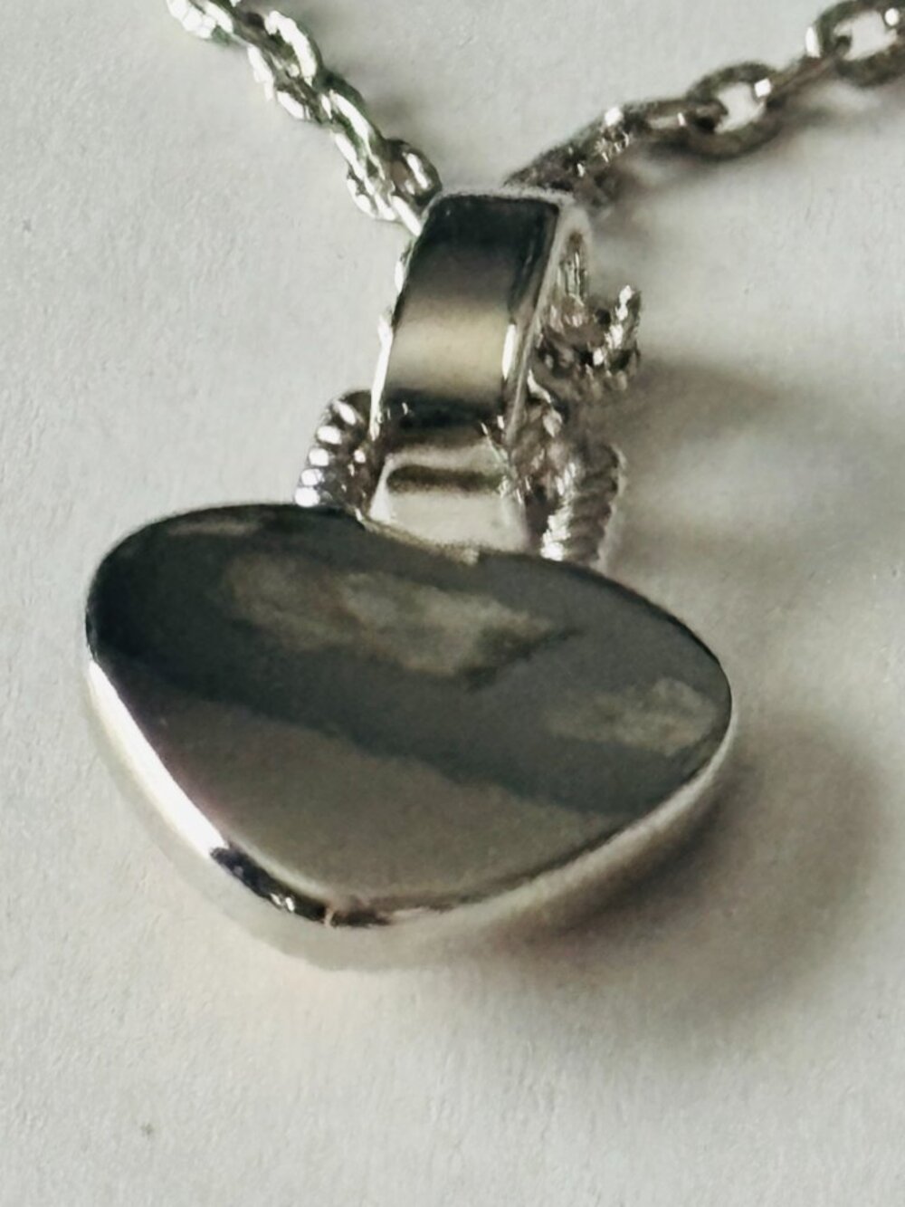 Silver Gold Heart Pendant Necklace Two Tone Adjustable Chain Romantic Gift - Picture 4 of 5